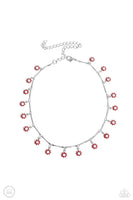 Paparazzi Delicate Display - Red Floral Necklace