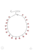 Paparazzi Delicate Display - Red Floral Necklace