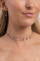 Paparazzi Delicate Display - Red Floral Necklace