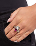 Paparazzi Delicate Draping- Pink Ring