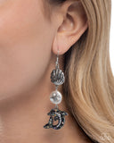 Paparazzi Delightful Dolphin- White Earrings