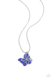 Paparazzi Detailed Dance - Blue Butterfly Necklace