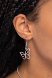 Paparazzi Detailed Dance - Orange Butterfly Necklace