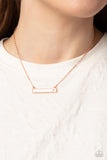 Paparazzi Devoted Darling - Copper Heart cutout Necklace