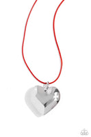 Paparazzi Devoted Daze - Red Heart Necklace