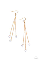 Paparazzi Divine Droplets - Gold Earrings