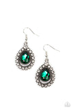 Paparazzi Divinely Duchess - Green Teardrop Earrings