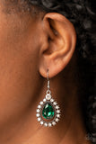 Paparazzi Divinely Duchess - Green Teardrop Earrings