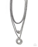 Paparazzi Dominant Dignity- White Necklace