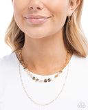 Paparazzi Dominant Discs- Gold Necklace