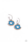 Paparazzi Donut Delivery - Blue Small Hoops Earrings