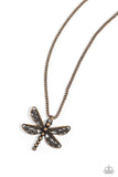 Paparazzi Dragonfly Dance - Brass Necklace