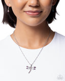 Paparazzi Dragonfly Debut- Purple Necklace