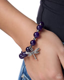 Paparazzi  Dragonfly Delay- Purple Bracelet