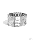 Paparazzi Dramatic Diva - White Bracelet