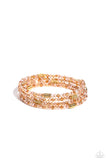 Paparazzi Dreamy Debut - Gold Beads Coil Bracelet