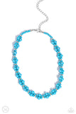 Paparazzi Dreamy Duchess - Blue Iridescent Finish Necklace