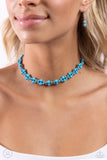 Paparazzi Dreamy Duchess - Blue Iridescent Finish Necklace