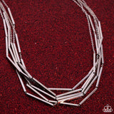 Paparazzi Dynamic Default - Silver Necklace
