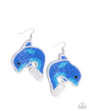 Paparazzi Dynamic Dolphin - Blue Earrings