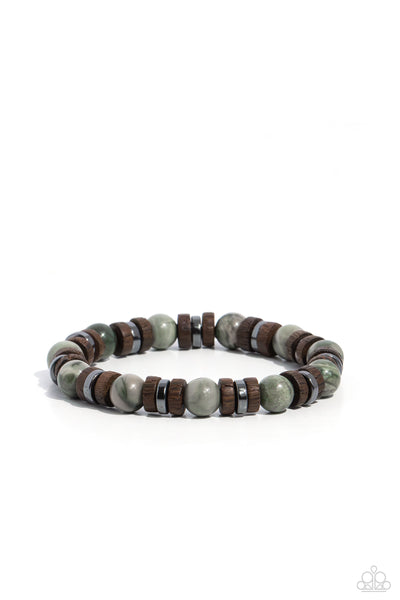 Paparazzi Earthy Empath - Green Bracelet