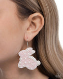 Paparazzi Easter Elegance- Pink Bunny Earrings