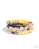 Paparazzi Eclectic Empire- Yellow Bracelet