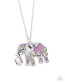 Paparazzi Educated Elephant- Purple Necklace