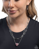 Paparazzi Electric Energy- Pink Heart Necklace
