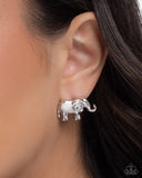Paparazzi Elephant Eloquence- Silver Earrings