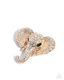 Paparazzi Elephant Empathy- Gold Brooch