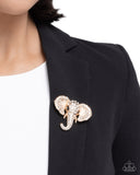 Paparazzi Elephant Empathy- Gold Brooch