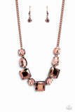 Paparazzi Elevated Edge - Copper Metallic Necklace