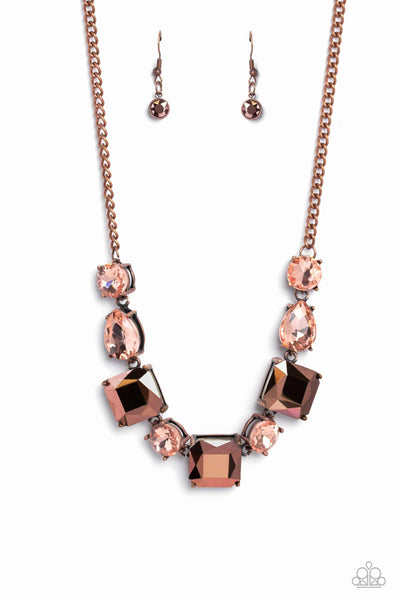 Paparazzi Elevated Edge - Copper Metallic Necklace