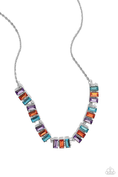 Paparazzi Elite Emeralds - Orange Necklace