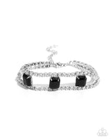 Paparazzi Embedded Elegance - Black Bracelet