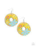 Paparazzi Embroidered Elegance- Yellow Earrings