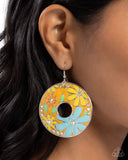 Paparazzi Embroidered Elegance- Yellow Earrings