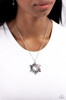 Paparazzi Enigmatic Edge - Multi Emerald-Cut Gem Necklace