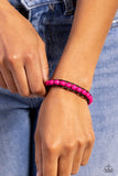 Paparazzi Epic Explorer - Pink Wooden Beads Bracelet