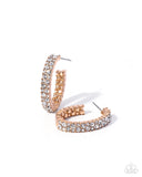 Paparazzi Established Elaboration- Gold Earrings Hoops