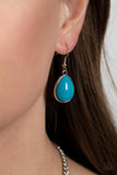 Paparazzi Ethereal Exaggerations - Blue Iridescent Rhinestones Necklace