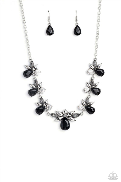 Paparazzi Explosive Effulgence - Black Smoky Necklace