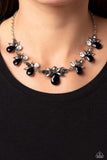 Paparazzi Explosive Effulgence - Black Smoky Necklace