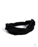 Paparazzi Eyelet Elegance- Black Hair Band
