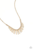 Paparazzi FLARE to be Different - Gold Necklace