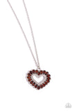 Paparazzi FLIRT No More - Brown Heart Necklace