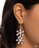 Paparazzi Fabulous Florals - White Earrings