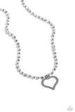 Paparazzi Faceted Factor - Silver Heart Necklace