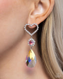 Paparazzi Faceted Frenzy- Pink Earrings